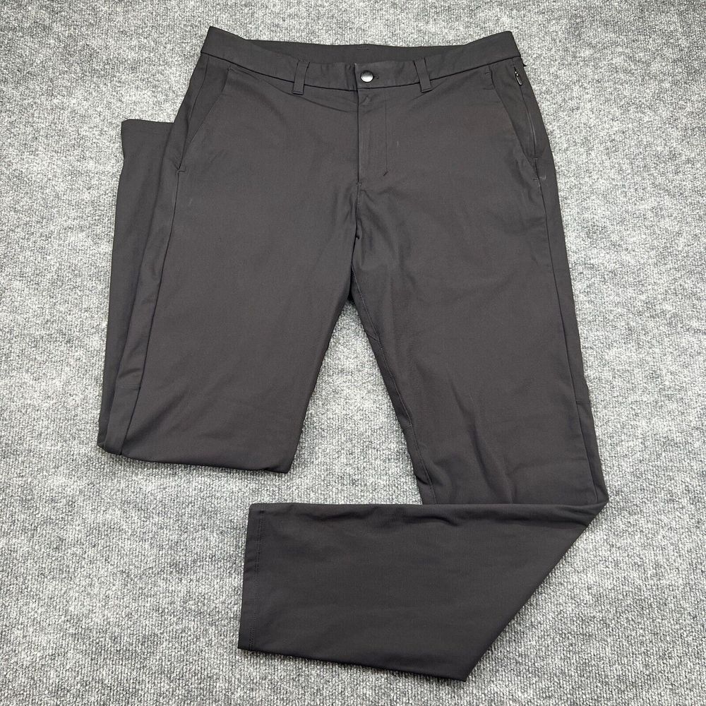 Lululemon Men's Commission Slim Fit Pants Warpstreme Obsidian Size 34x32 LM5ADBT